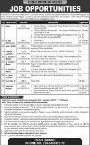 Public Sector Organization jobs in Gujranwala 2021